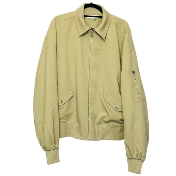 WEWOREWHAT | Twill Bomber Jacket, Women’s, Color Tan, Oversized Size XS, NWOT - Picture 5 of 12